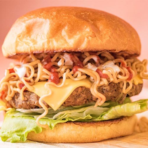 Noodle Tikki Burger